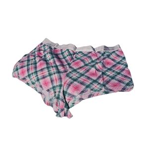 Victoria's Secret Pink and Green Plaid Sleepwear